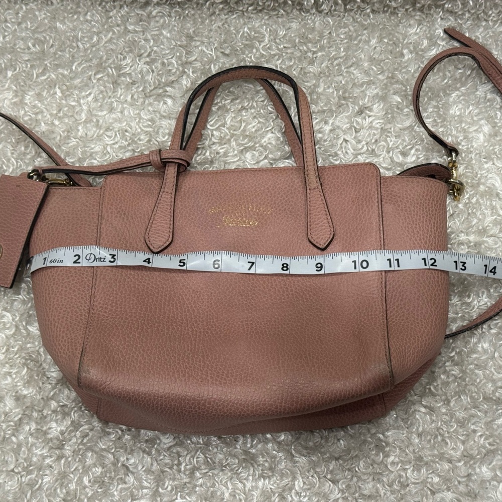 Gucci Pink Leather Swing Leather Tote Bag - Picture 13 of 16